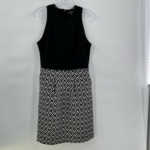 Lucky Brand dress sleeveless diamond black white 6